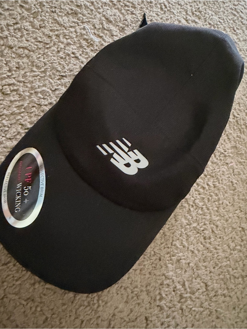 New Balance Black Running Cap with Reflective NB Logo